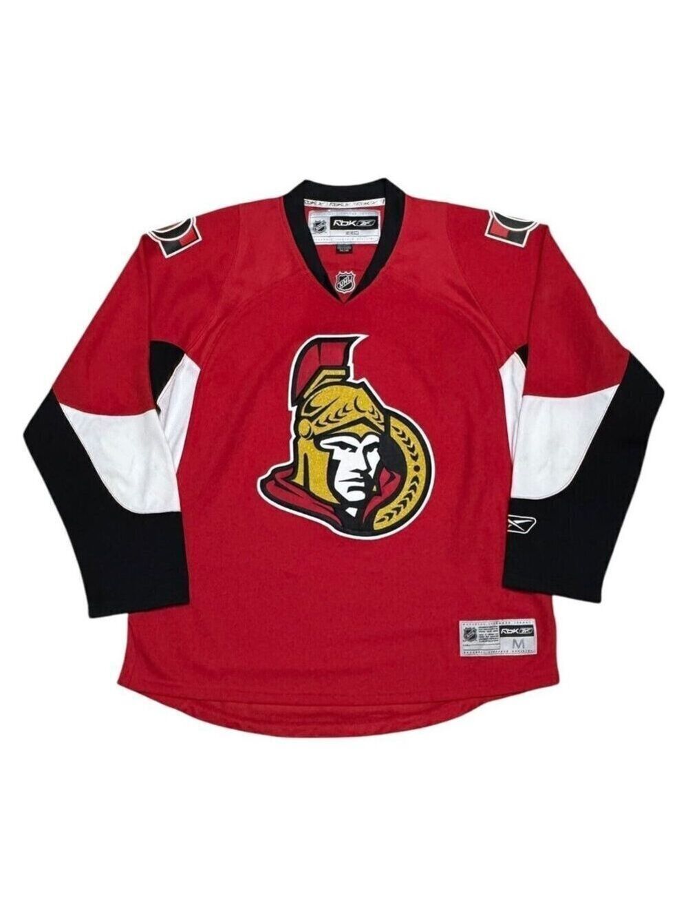 OTTAWA SENATORS Reebok NHL Red Embroidered Hockey Jersey Mens Medium
